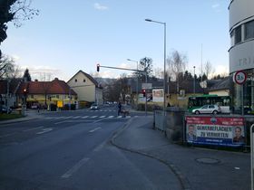 Situation 2013 (Gebäude steht nicht mehr, wäre ca. hinter der rechten Ampel)