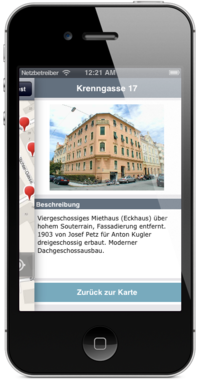 erster Screenshot der Grazwiki-App