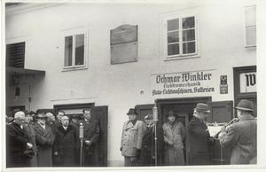 Enthüllung der Gedenktafel 1950 - Sammlung Laukhardt