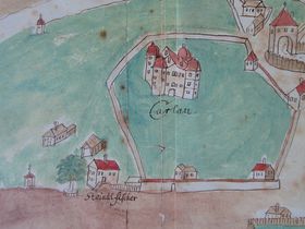 "Steindlfischer", Bildstock (Weintazkarte) - 1750